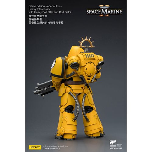 Joy Toy Warhammer 40,000 Space Marines Game Edition Imperial Fists Intercessor Rifle & Pistol 1:18 S