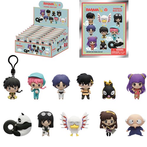 Ranma 1/2 Series 2 3D Foam Bag Clip Display Case of 24