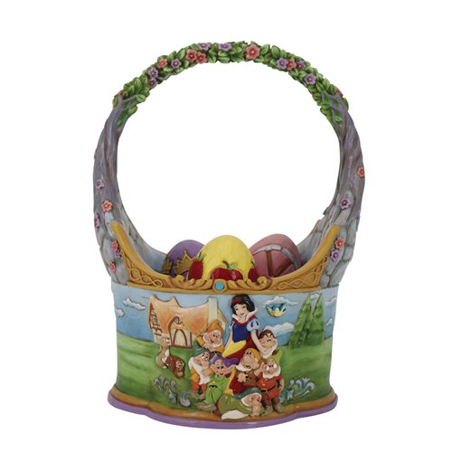 Disney Traditions Snow White and the Seven Dwarfs Snow White Basket and Eggs by Jim Shore Statue