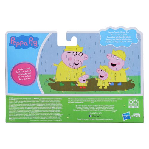 Peppa Pig Peppa's Adventures Peppa's Family Rainy Day Figure 4-Pack