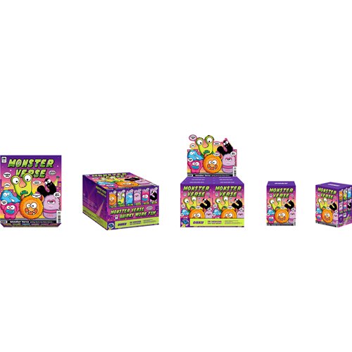 Monster Verse Quirky Work Fam Blind-Box Plush Charm Display of 6