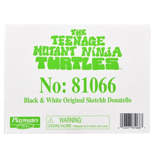 Teenage Mutant Ninja Turtles Donatello Black and White Original Sketch Action Figure - Previews Excl