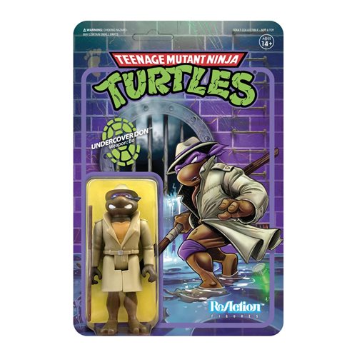 Teenage Mutant Ninja Turtles Undercover Donatello 3 3/4-Inch ReAction Figure, Not Mint