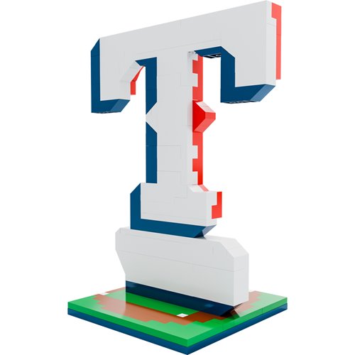 Texas Rangers Logo Building Block Model