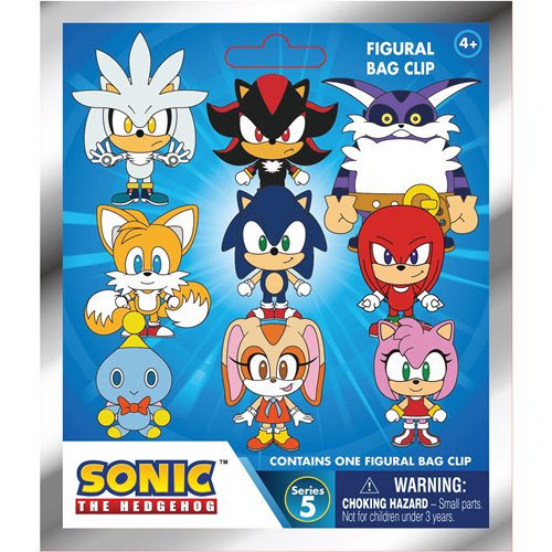 Sonic the Hedgehog Series 5 3D Foam Bag Clip Random 6-Pack
