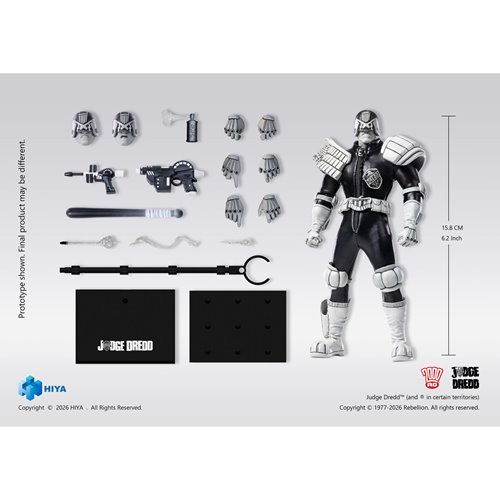 Judge Dredd Special Police Black and White Super Ultimate Series 1:12 Scale Action Figure