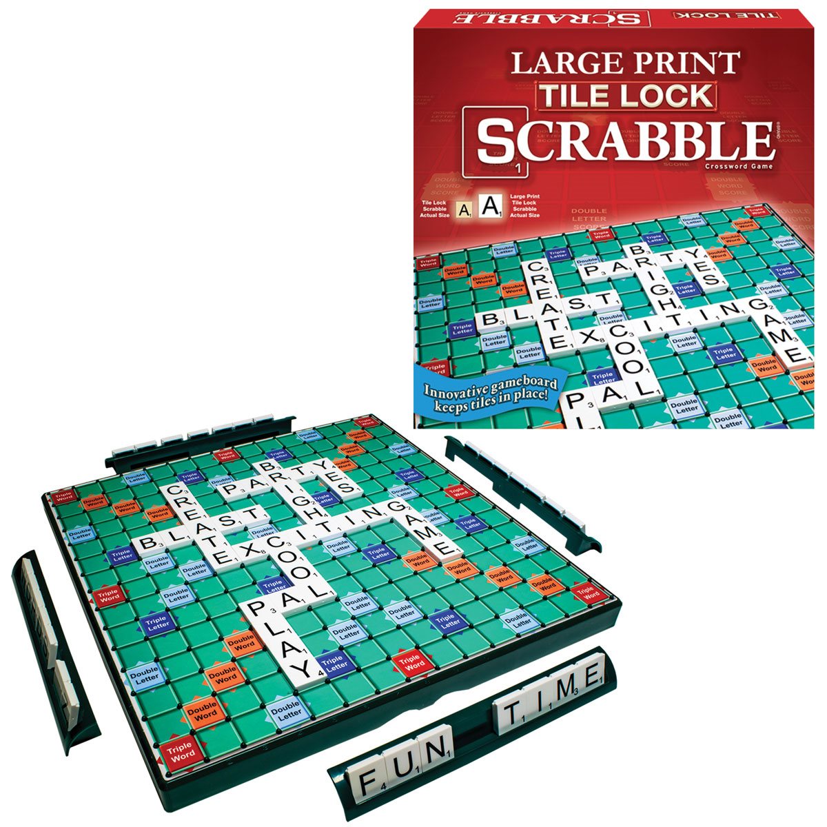 Scrabble Edition Tile Lock Rotating Board Game Winning Moves NEW