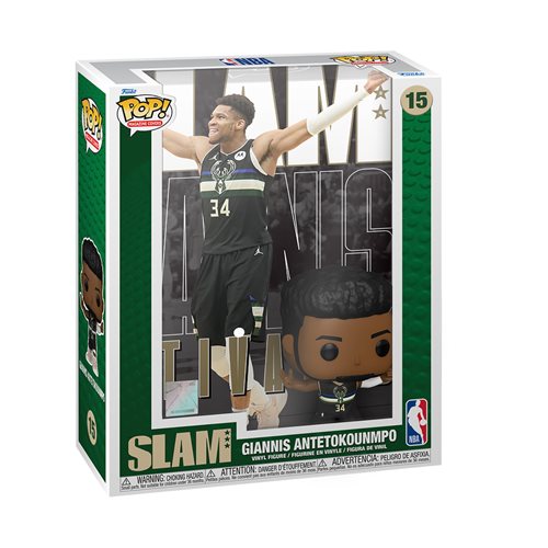 NBA SLAM Giannis Antetokounmpo Pop! Cover Figure with Case