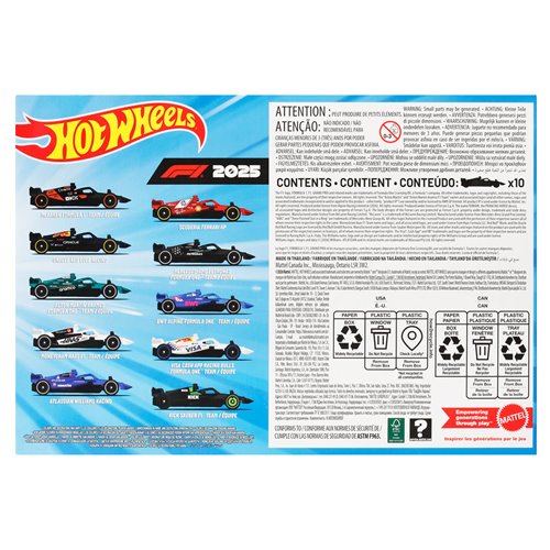 Hot Wheels Formula 1 Vehicle 10-Pack