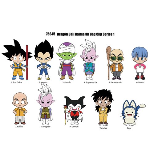 Dragon Ball Daima 3D Foam Bag Clip Display Case of 24