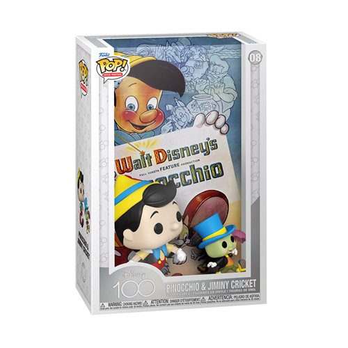 Disney 100 Pinocchio and Jiminy Cricket Pop! Movie Poster with Case