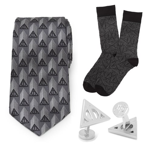Harry Potter and the Deathly Hallows Gray Necktie Gift Set