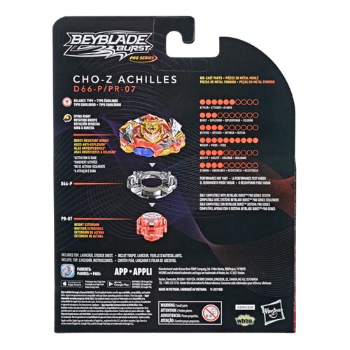 Beyblade Burst Pro Series CHO-Z Achilles D66-P/PR-07