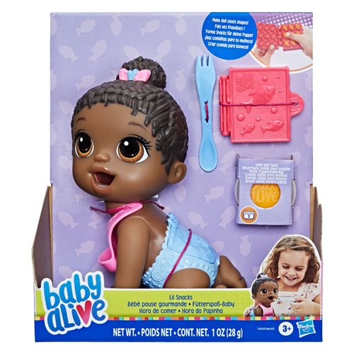 Baby Alive Lil Snacks Doll (Black Hair)