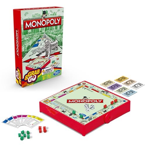 Hasbro Monopoly Grab & Go Travel Board Game 