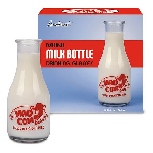 Dairy Cow Glass Milk Bottle