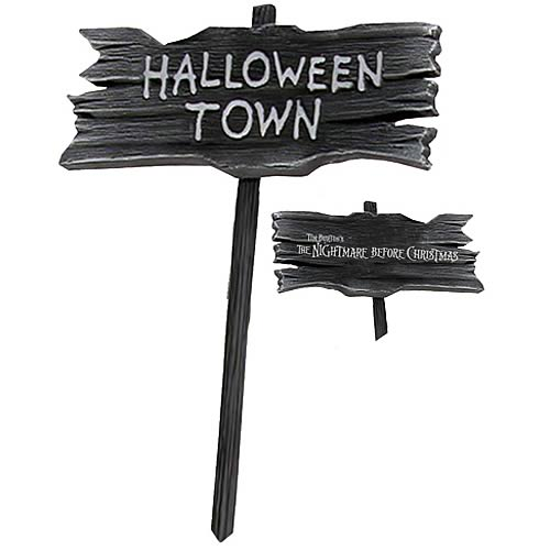 Nightmare Before Christmas Halloweentown Wooden Sign