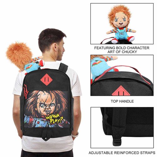 Childs Play Chucky Wanna Play Plush Backpack