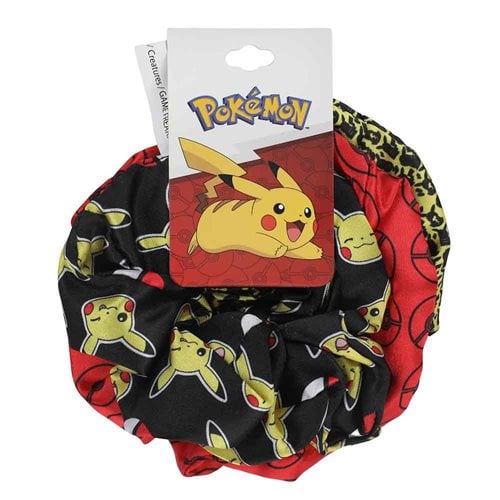 Pokemon Patterned Scrunchie 3-Pack
