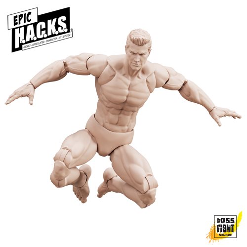 Epic H.A.C.K.S Blanks Champagne Beige Male 1:12 Scale Action Figure