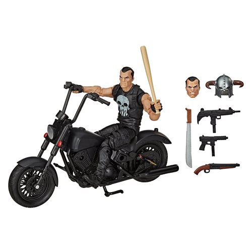 Marvel Legends Series 6-inch The Punisher Action Figure with Motorcycle, Not Mint
