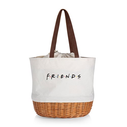 Friends Coronado Beige Canvas and Willow Basket Tote