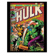 Hulk Wolverine and Wendigo Marvel Comic Book Cover Stretched Canvas Print