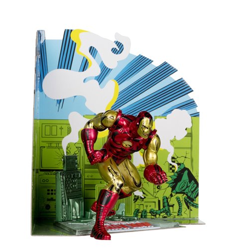 Marvel Wave 1 Iron Man The Invincible Iron Man #126 1:10 Scale Posed Figure with Scene