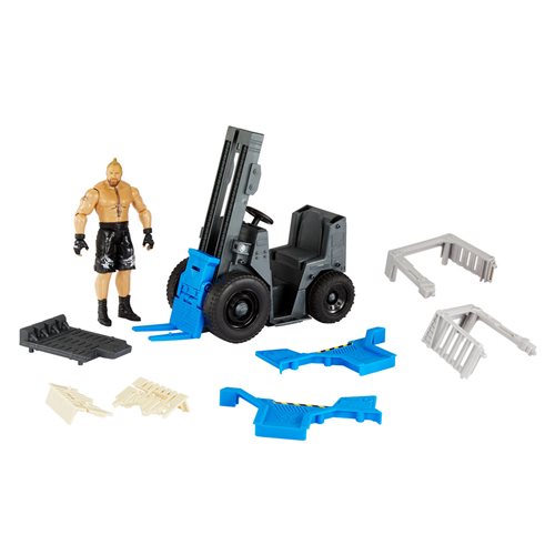 WWE Wrekkin Slam 'N Stack Forklift Vehicle and Brock Lesnar Action Figure Set