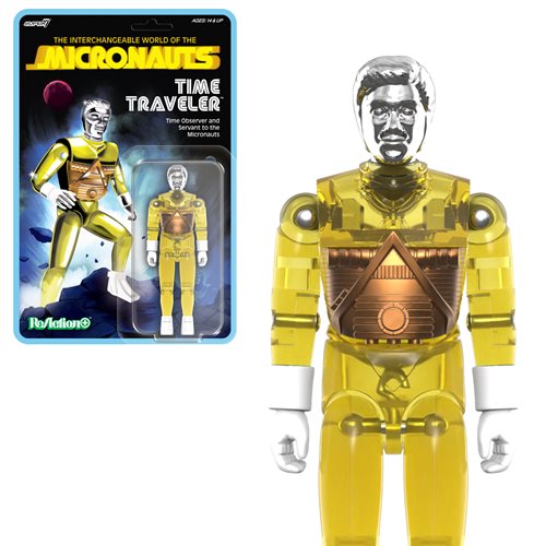 Micronauts Time Traveler (Translucent Yellow) 3 3/4-Inch ReAction+ Figure