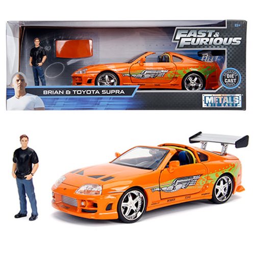 Hollywood Rides Fast and the Furious Toyota Supra 1:24 Scale Die-Cast Metal Vehicle with Brian Figure