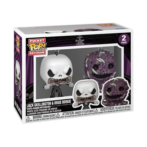 The Nightmare Before Christmas Jack and Oogie Boogie Pocket Pop! Key Chain 2-Pack