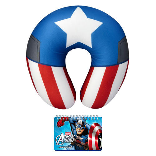 Captain America Neck Pillow and Journal Set