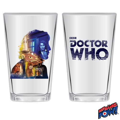 Doctor Who Anniversary Eighth Doctor 16 oz. Glass Set of 2