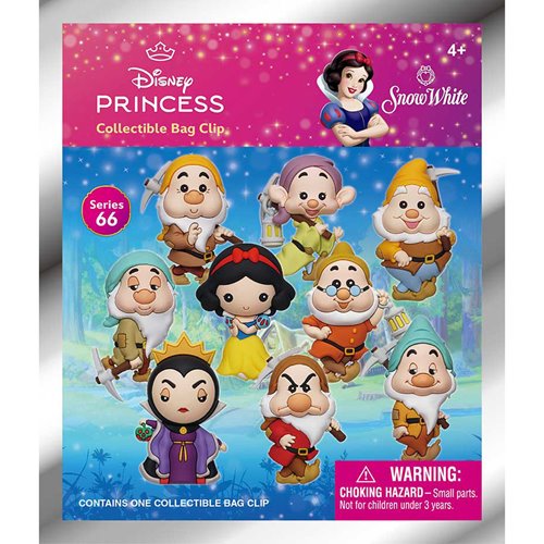 Snow White Classic Series 66 3D Foam Bag Clip Random 6-Pack