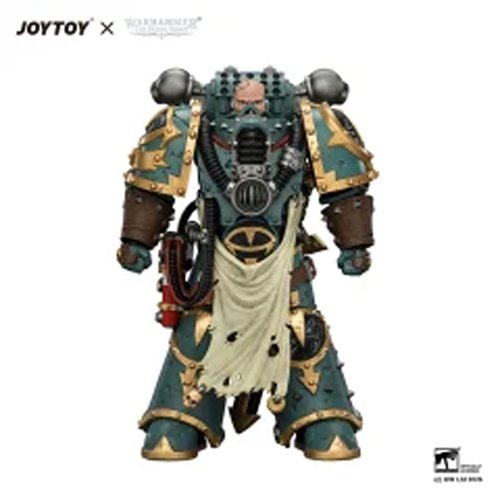 Joy Toy Warhammer Horus Heresy Sons of Horus Maloghurst the Twisted Legion Standard & Bolter 1:18 Sc