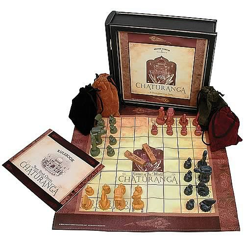 Chaturanga Bookshelf Chess Game From India Front Porch Classics Wooden Box  02040