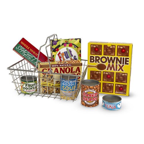 Melissa & Doug Let's Play House! Grocery Basket and Play Food