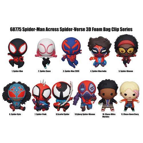 Spider-Man: Across the Spider-Verse 3D Foam Bag Clip Display Case of 24