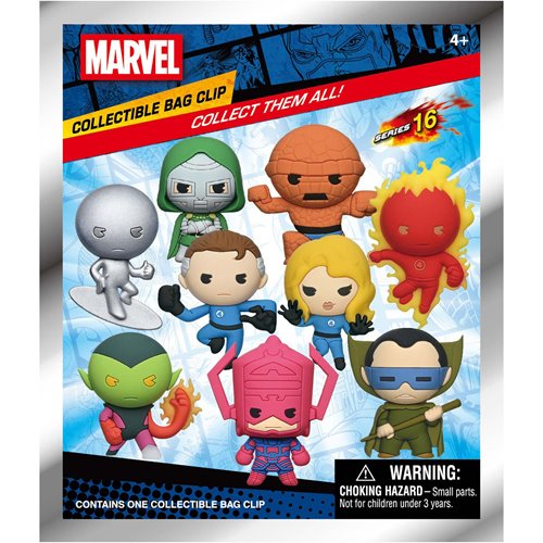 Fantastic Four Classic 3D Foam Bag Clip Display Case of 24