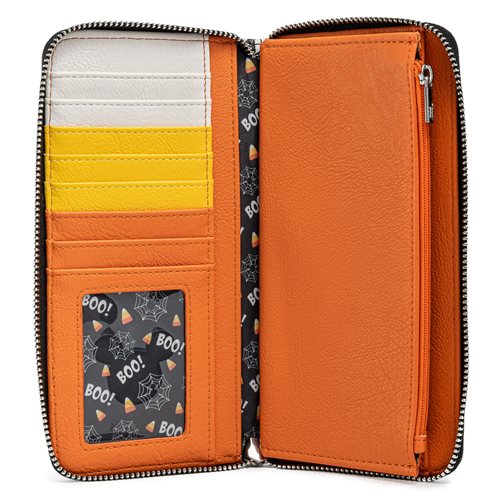 Mickey and Minnie Mouse Spooky Candy Corn Zip-Around Wallet