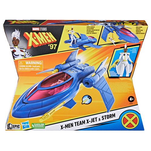 X-Men 97 Epic Hero Series X-Jet Vehicle and Storm 4-inch Action Figure