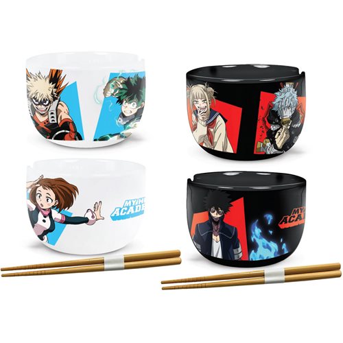 My Hero Academia Ramen Bowl with Chopsticks Sets 2-Pack