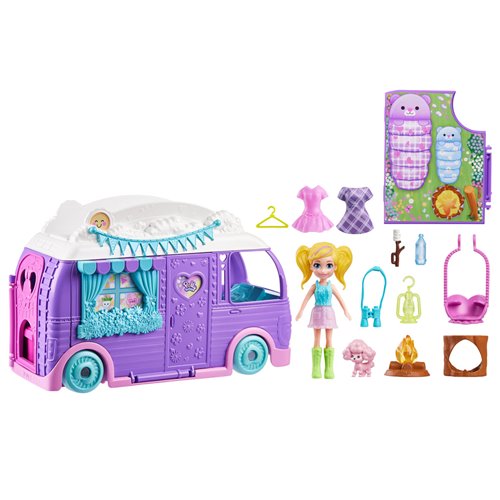 Polly Pocket Glamping Camper Van Playset