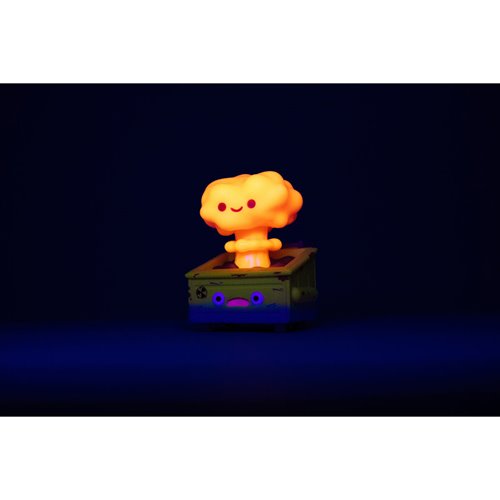 Lil Nuclear Dumpster Fire Radioactive Red Variant Vinyl Figure - Entertainment Earth Exclusive
