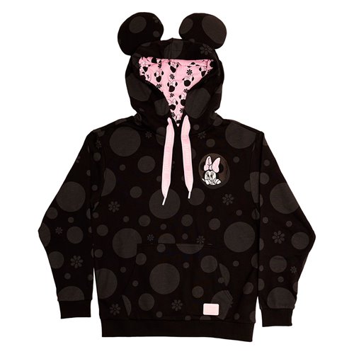 Minnie Mouse Rocks The Dots Florals Hooded Sweatshirt