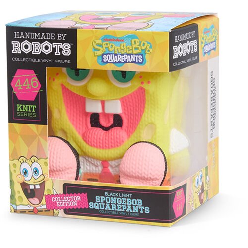 SpongeBob SquarePants #446 Black Light Handmade by Robots Vinyl Figure