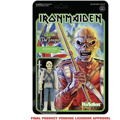 Iron Maiden The Trooper Soldier Eddie Glow-In-The-Dark 3 3/4-Inch ReAction Figure - AE Exclusive