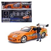 Fast and the Furious Brian's Toyota Supra 1:24 Scale Build and Collect Die-Cast Metal Vehicle with Brian Figure