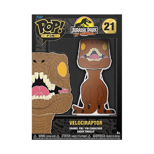 Jurassic Park 30th Anniversary Velociraptor Large Enamel Funko Pop! Pin #21